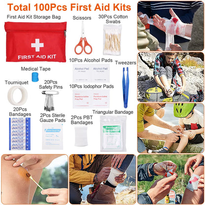 125Pcs Survival Kits Professional Emergency Survival Gear