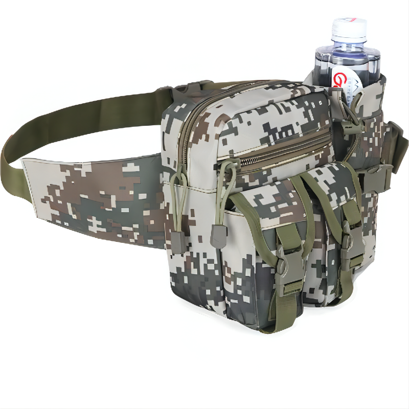 Adjustable waist bag in camo