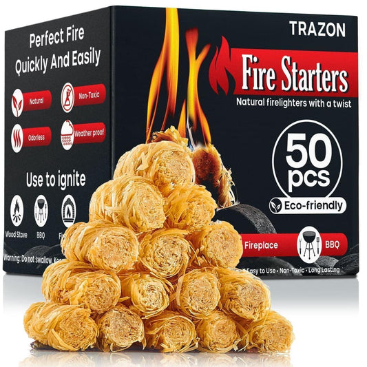 Fire Starters for Fireplace, Campfire, Wood Stove, Grill, BBQ