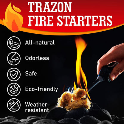 Fire Starters for Fireplace, Campfire, Wood Stove, Grill, BBQ