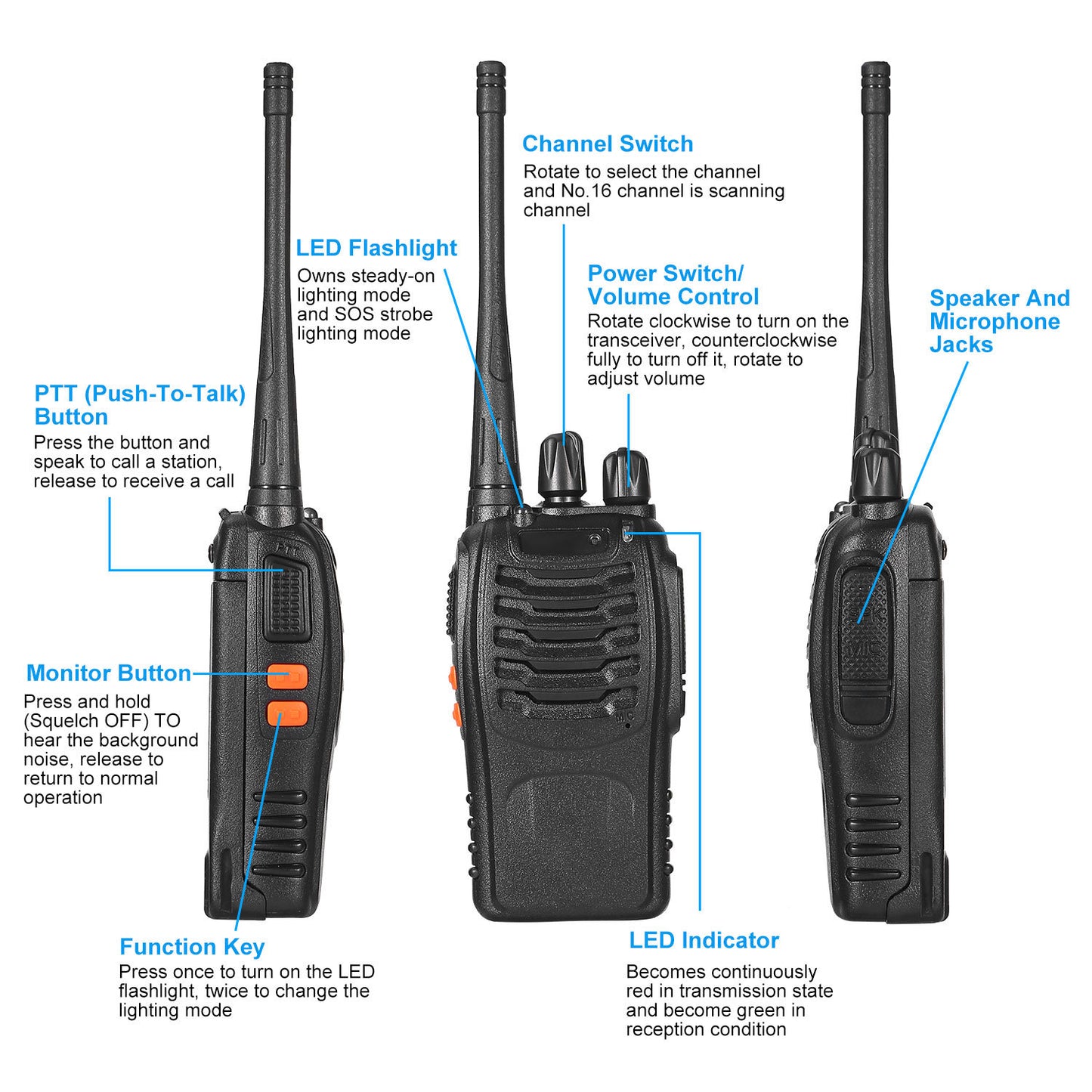 walkie talkies two way radio baofeng