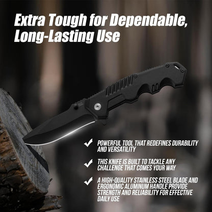 Outdoor Companion Knife, Stainless Steel Blade, Pocket-Sized