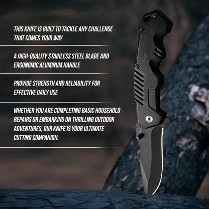 Outdoor Companion Knife, Stainless Steel Blade, Pocket-Sized