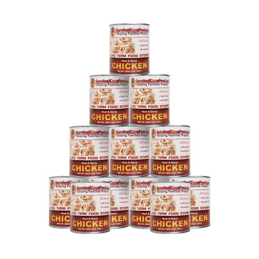 Survival Cave Food Canned Chicken (12) - 28oz Cans - Ready To Eat