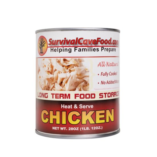 Survival Cave Food Canned Chicken (12) - 28oz Cans - Ready To Eat