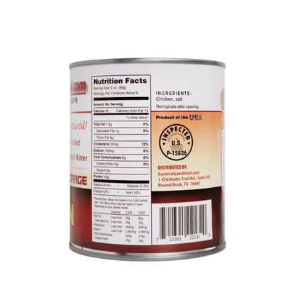 Survival Cave Food Canned Chicken (12) - 28oz Cans - Ready To Eat