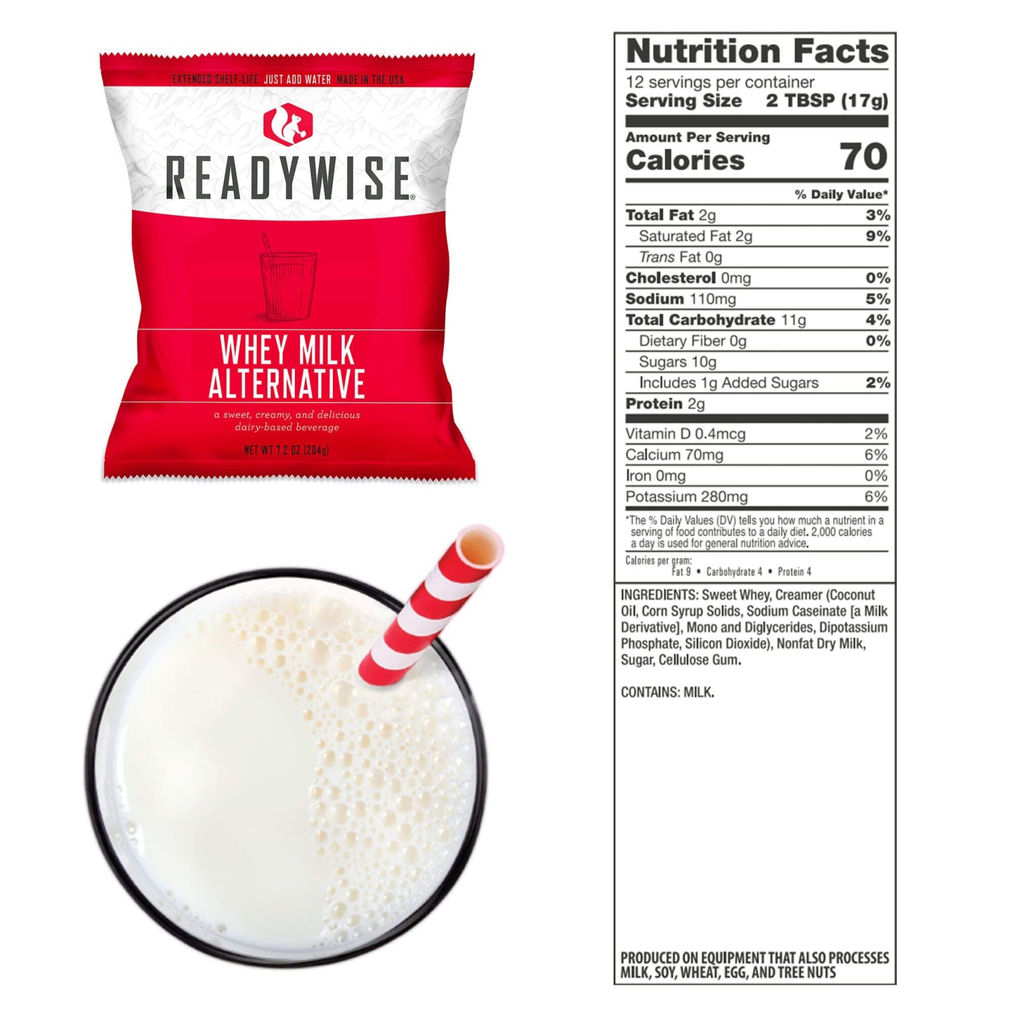 Readywise 120 Serving Whey Milk Bucket