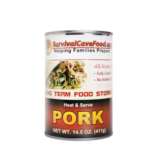 emergency food canned meat survival cave